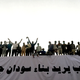 Sudanese demonstrators stand next to a banner reading in Arabic "People want to build new Sudan" as they chant slogans during a protest rally demanding Sudanese President Omar Al-Bashir to step down, outside Defence Ministry in Khartoum, Sudan April 9, 2019.